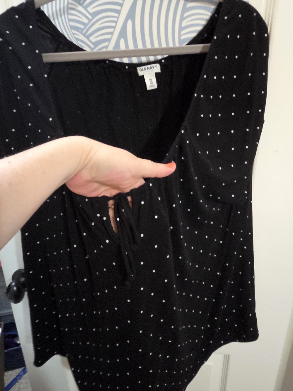 Old Navy Black Polka Dot Tunic